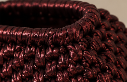 Metallic Burgundy Handmade Crochet Clutch