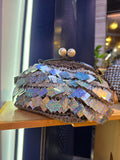 Luna Holographic Crochet Clutch handmade by Chainettes