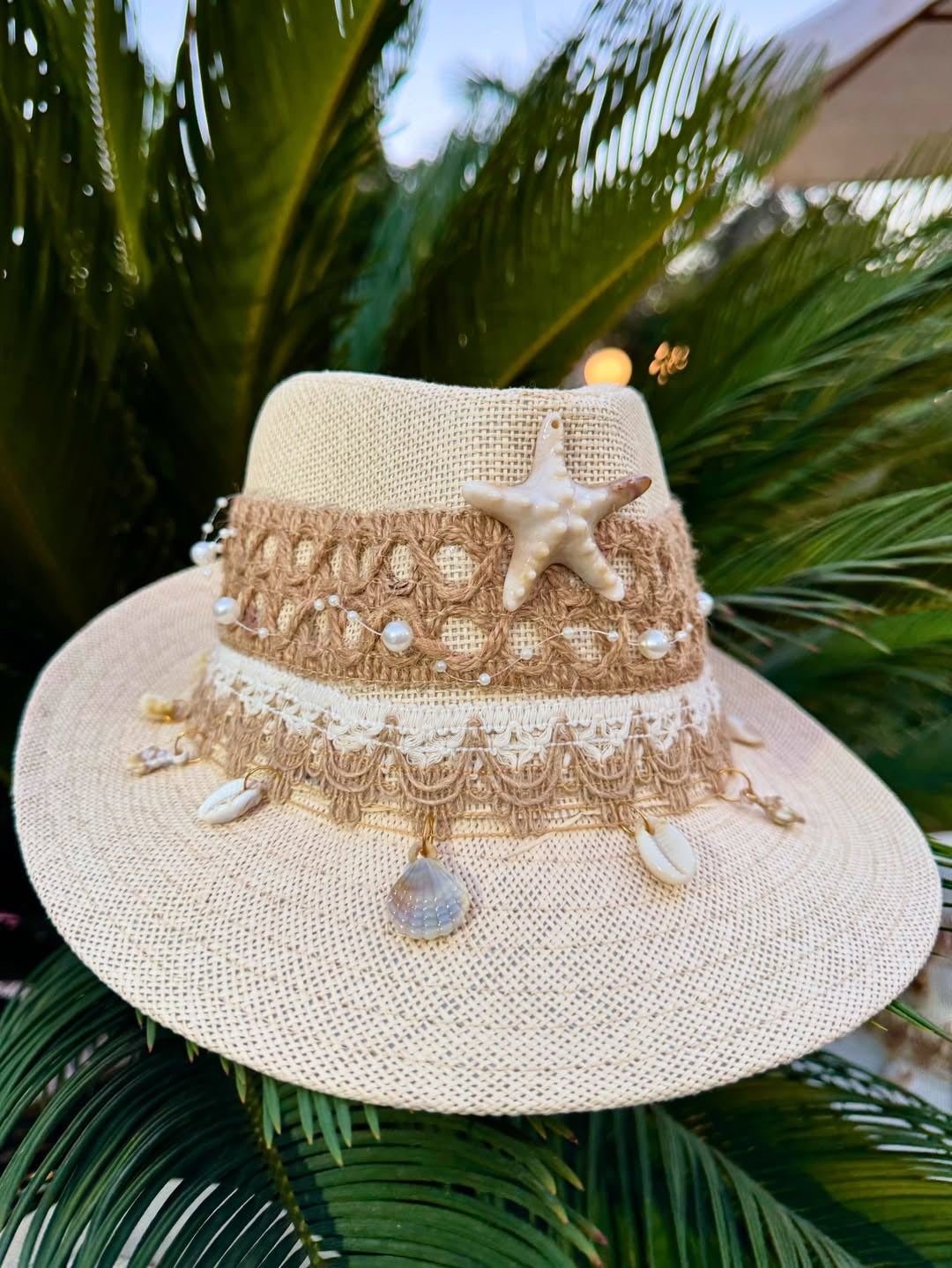 Starfish Pearl Straw Hat
