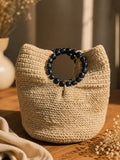 Noir Ring Crochet Bag handmade by Chainettes