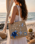 Marina Jute Beach Tote handmade by Chainettes