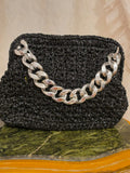 Midnight Chain Black Crochet Bag handmade by Chainettes