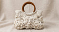 Ivory Bloom Floral Crochet Bag handmade by Chainettes
