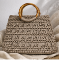 Bamboo Handle Crochet Bag