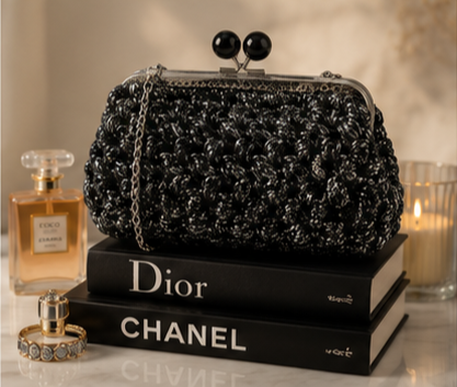 Midnight Sparkle Handmade Clutch