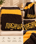 Chainette personalized velvet blanket 100 x 125 cm with custom name and colors