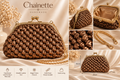 Chainette silk cotton crochet clutch