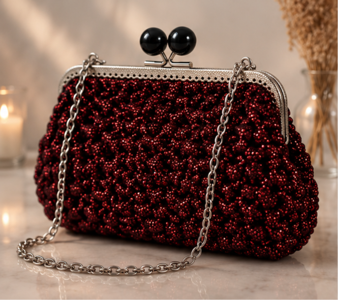 Burgundy & Black Metallic